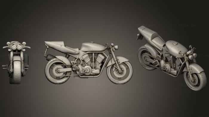 Резные Декоры (Печатный мотоцикл, CARVD_0030) 3D модель для ЧПУ станка